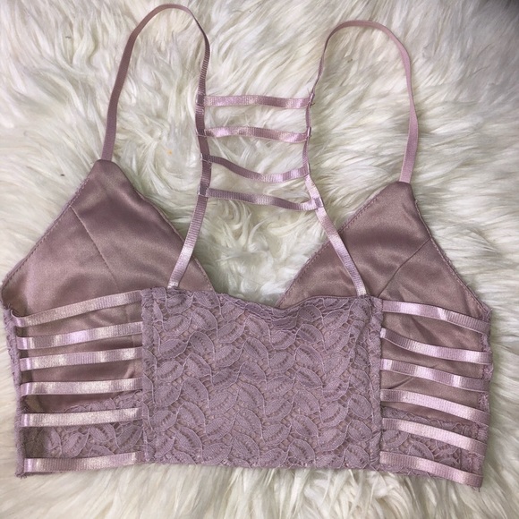 Mauve dusty rose colored bra top - Picture 2 of 3